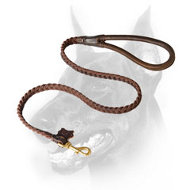 Exceptional Quality Doberman Dog Leash with Comfy Round Handle  Exceptional Quality Doberman Dog Leash with Comfy Round Handle