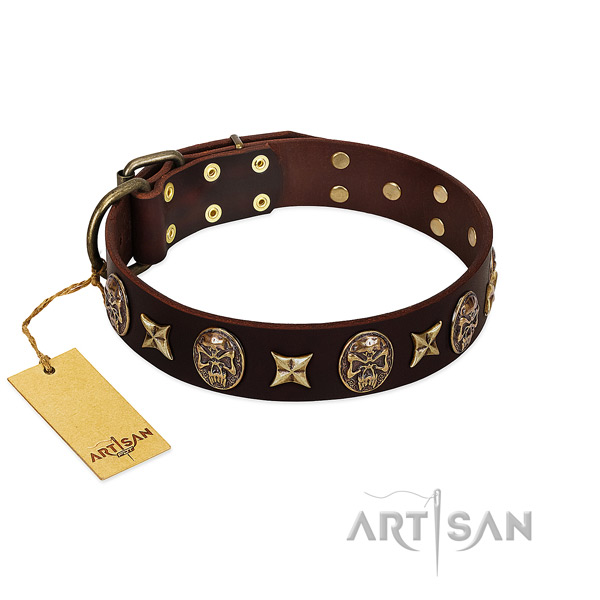 Handcrafted full grain leather collar for your canine
