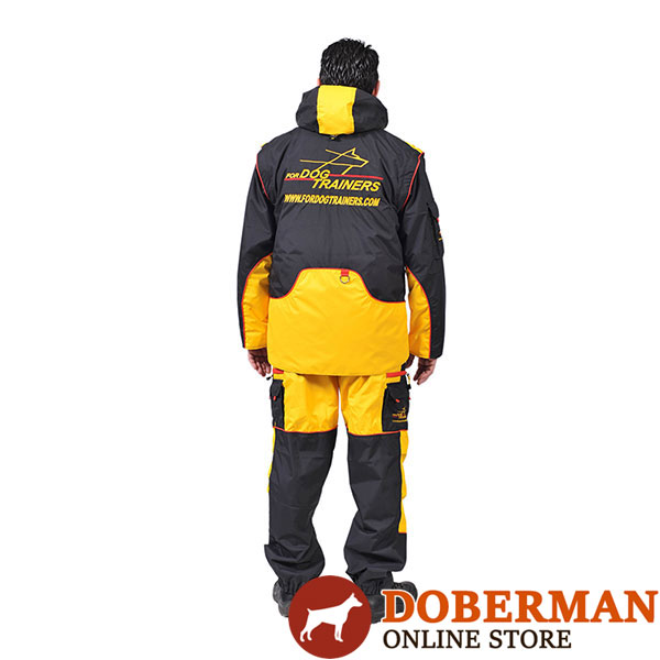 Membrane Fabric Dog Training Suit with Back Pockets